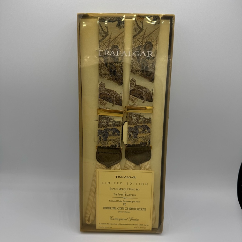 Trafalgar Limited Edition Suspenders ‘ Endangered Species’ Animals Safari New